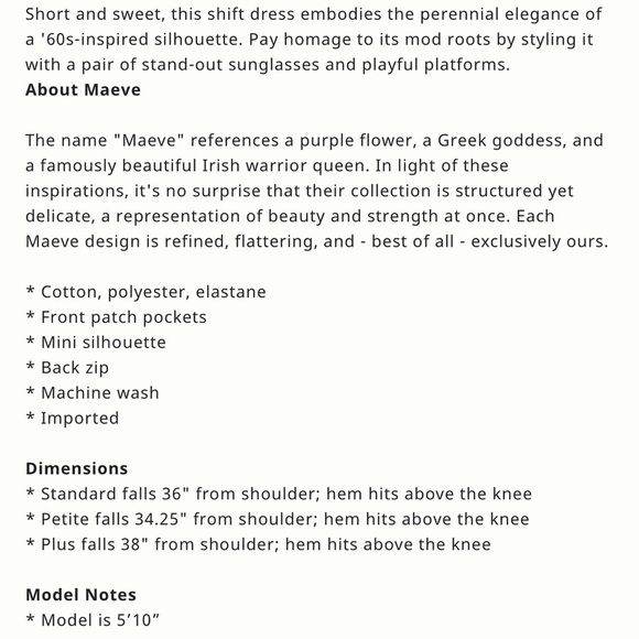 Anthropologie Maeve Patch Pocket Mini Dress White Black Size Small - Picture 11 of 11